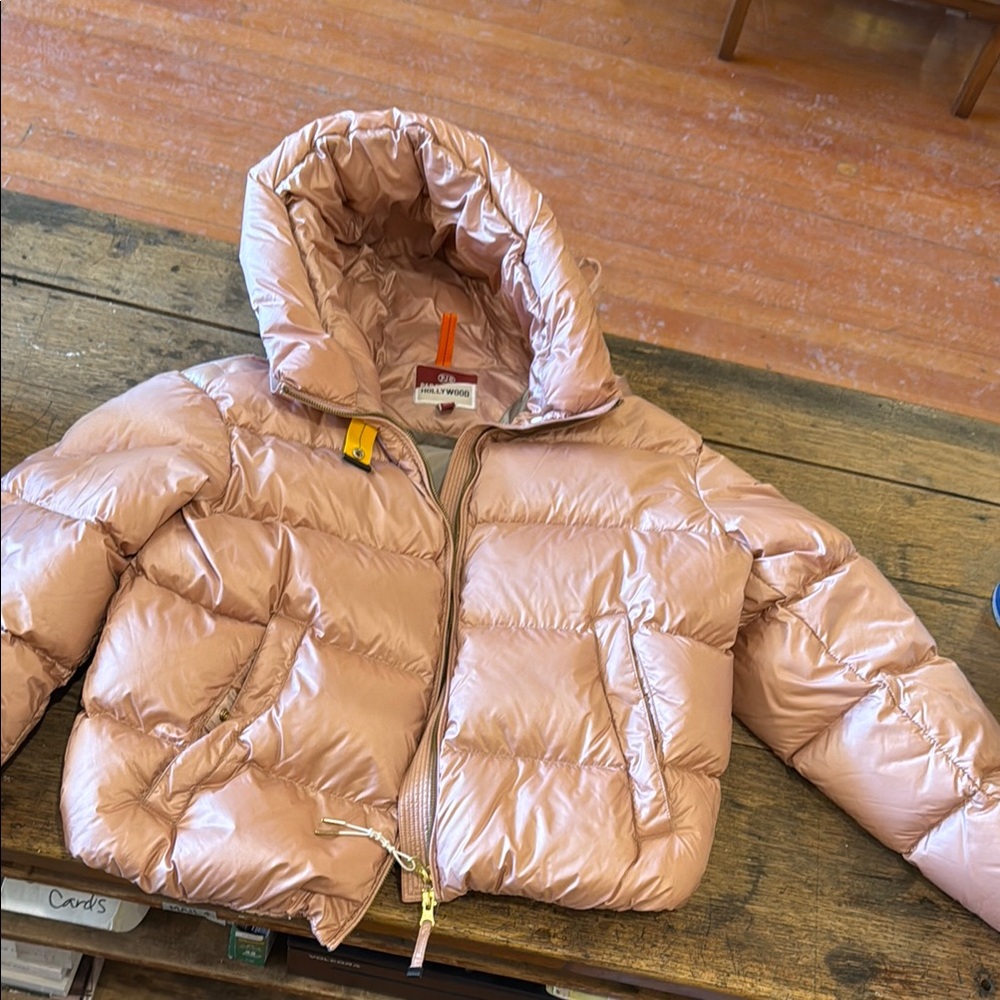 Parajumpers Pink Tilly cropped down Puffer Jacket